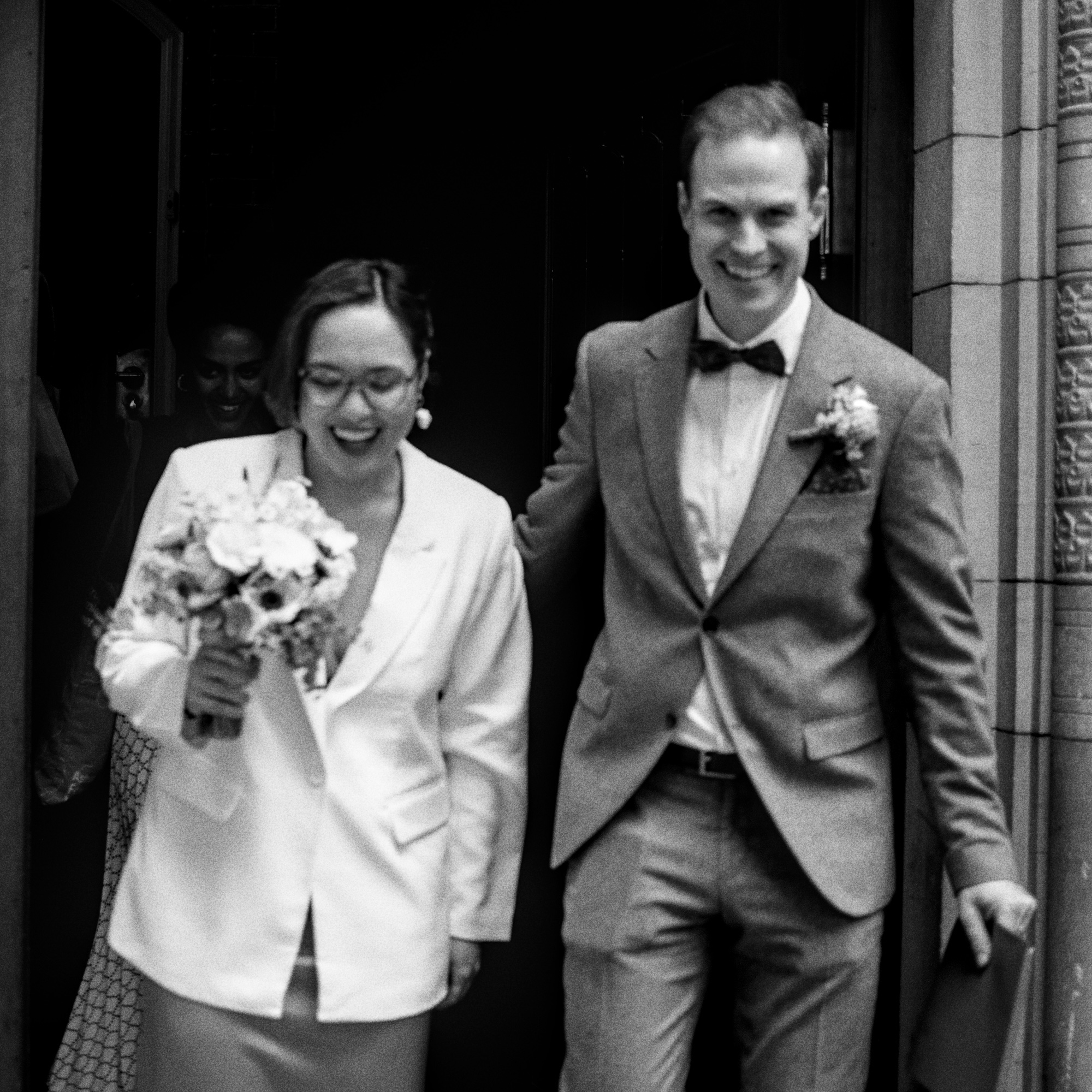 Documentary wedding photography inside Rådhuspladsen Copenhagen